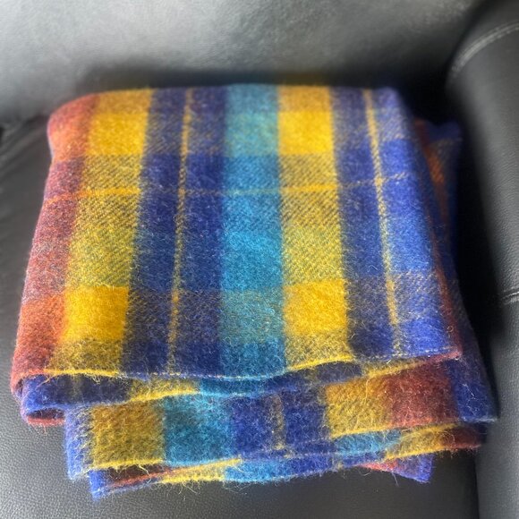 Vintage Ayers Wool Plaid Blanket/Throw - Picture 2 of 5